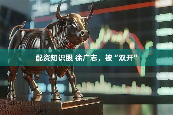 配资知识股 徐广志，被“双开”
