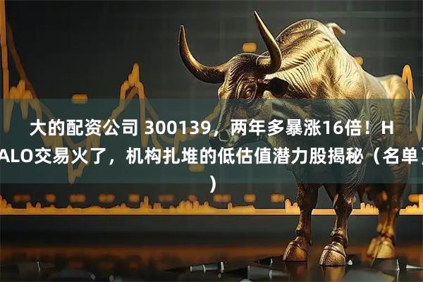 大的配资公司 300139，两年多暴涨16倍！HALO交易火了，机构扎堆的低估值潜力股揭秘（名单）